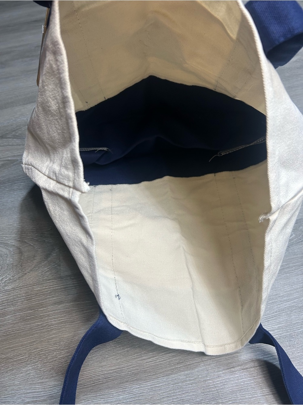 Trader Joe’s Canvas Tote Shopping Bag - LARGE CLASSIC NAVY BLUE - NEW with TAGS - Picture 8 of 8